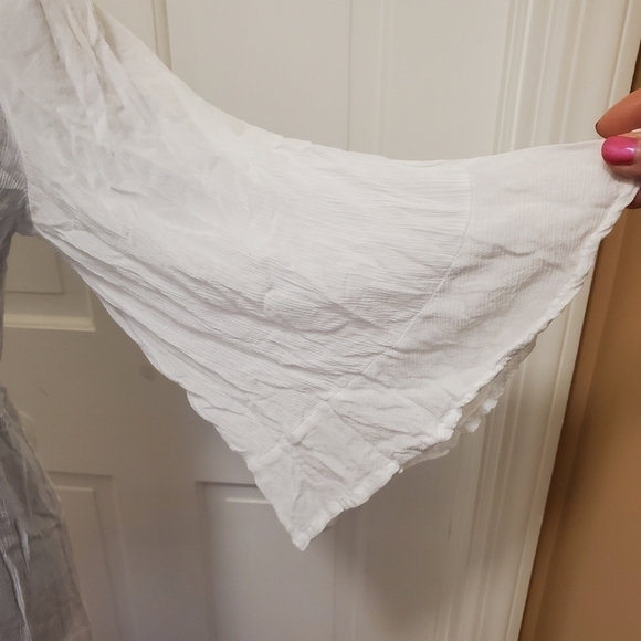 Anne Cole White Flounce Swim Cover Up Size Medium - Picture 2 of 9